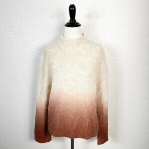 Bella Dahl Womens Mock Neck Mohair Wool Blend Knit‎ Sweater Autumn Ombre Size S